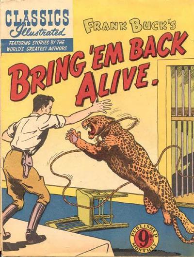 Classics Illustrated (Ayers & James, 1949 series) #72 — Bring 'Em Back Alive. ([April 1953?])