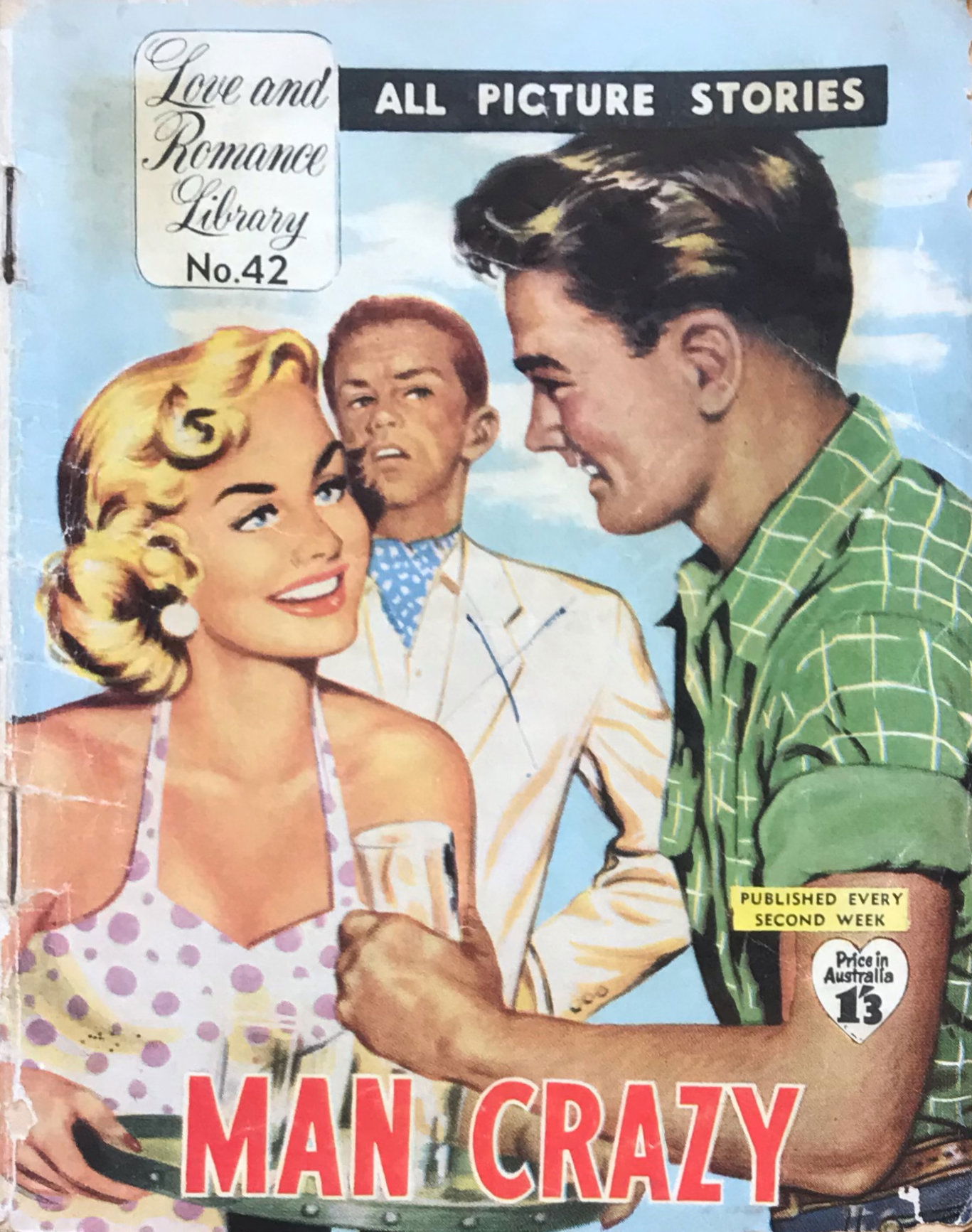 Love and Romance Library (Frew, 1957? series) #42 — Man Crazy ([December 1956?])