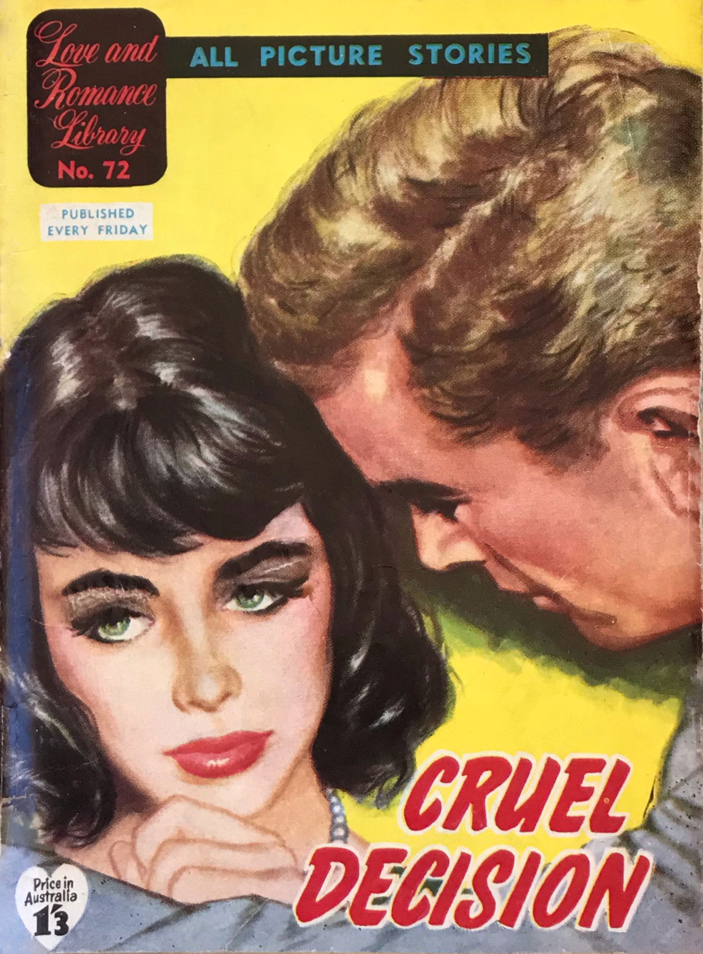 Love and Romance Library (Frew, 1957? series) #72 — Cruel Decision ([March 1958?])