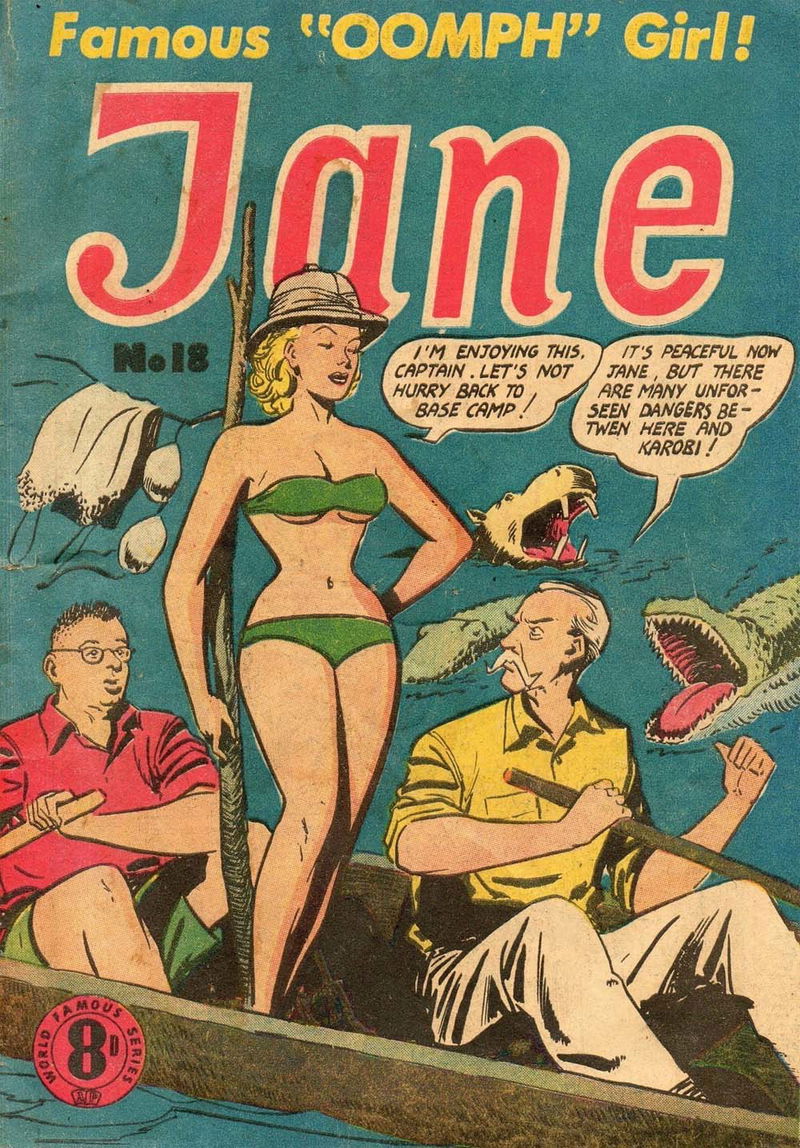 Jane Famous "Oomph" Girl (Atlas, 1954 series) #18 ([November 1955?])