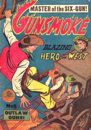 Gunsmoke Blazing Hero of the West (Atlas, 1954 series) #5 ([1955?])