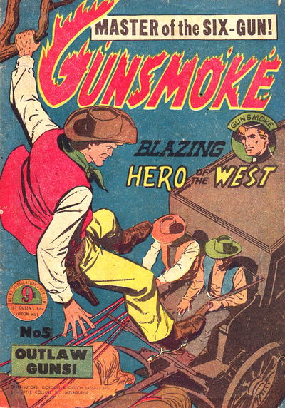 Gunsmoke Blazing Hero of the West (Atlas, 1954 series) #5 [1955?]