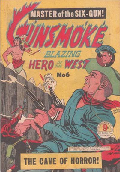 Gunsmoke Blazing Hero of the West (Atlas, 1954 series) #6 ([1955?])