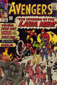 The Avengers (Marvel, 1963 series)  #5 (May 1964) — The Invasion of the Lava Men!