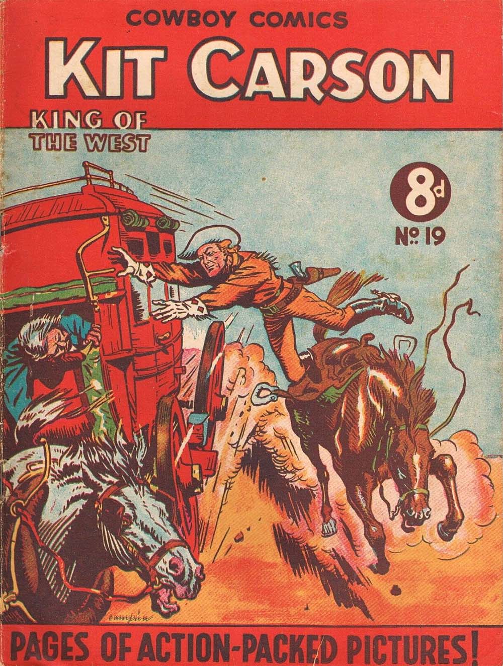 Kit Carson King of the West Cowboy Comics (AP, 1951 series) #19 (June 1951)