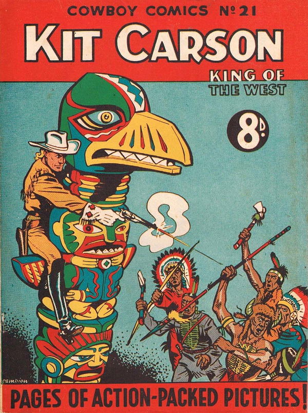 Kit Carson King of the West Cowboy Comics (AP, 1951 series) #21 (August 1951)