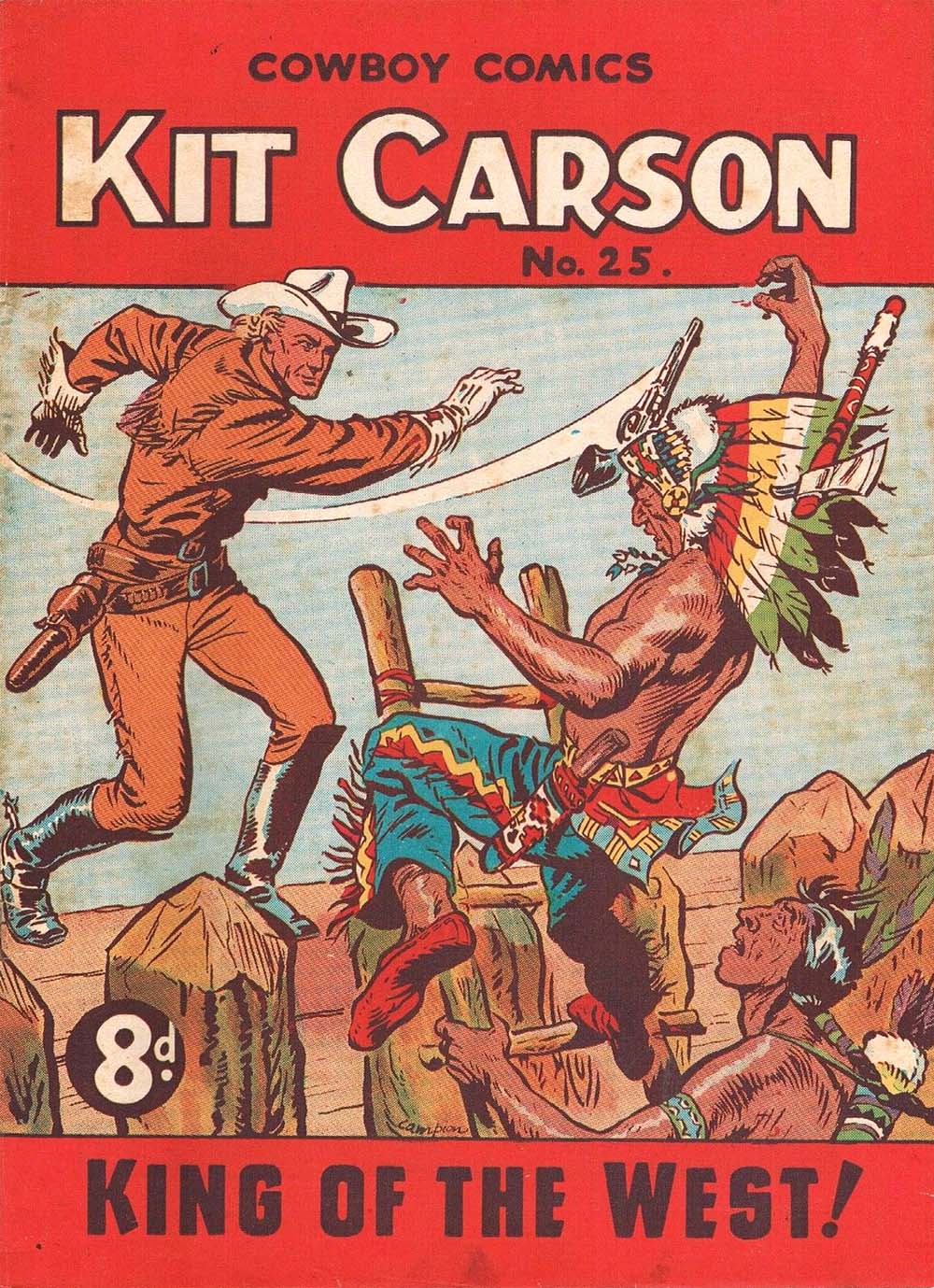 Kit Carson King of the West Cowboy Comics (AP, 1951 series) #25 (December 1951)