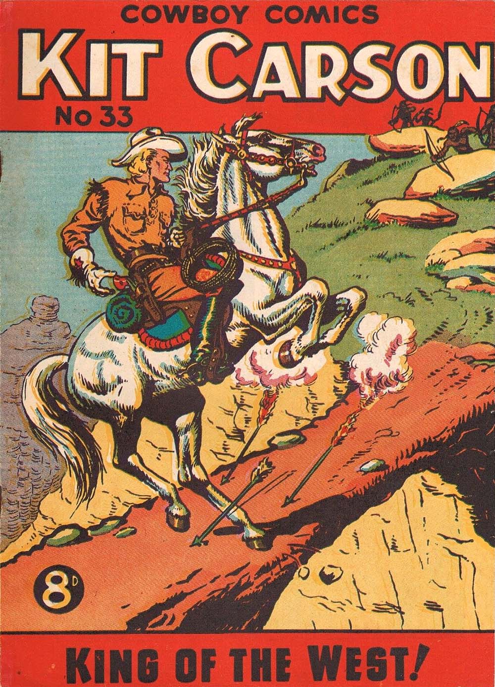 Kit Carson King of the West Cowboy Comics (AP, 1951 series) #33 — Cowboy Comics (August 1952)