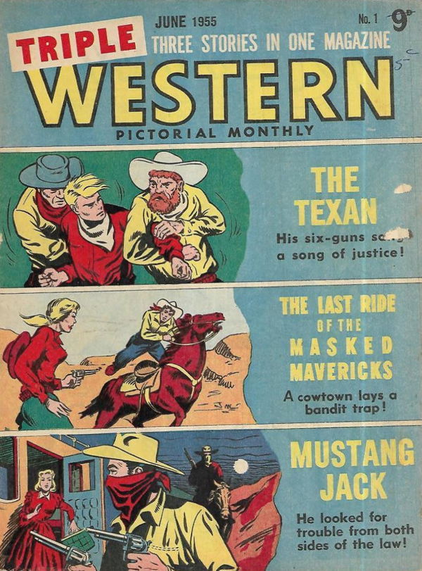 Triple Western Pictorial Monthly (Red Circle, 1955 series) #1 (June 1955)