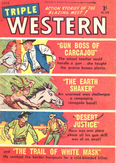 Triple Western Pictorial Monthly (Red Circle, 1955 series) #20 (July 1957)