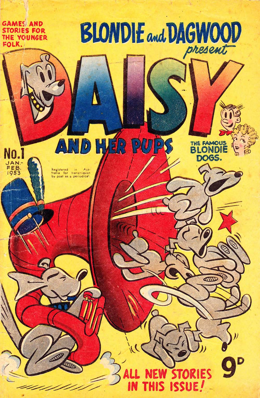 Ausreprints Series Gallery Daisy And Her Pups Associated Newspapers Ltd 1957 Series 8259