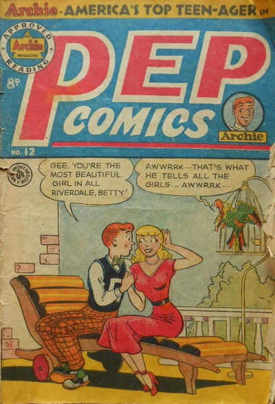 Pep Comics (HJ Edwards, 1951 series) #12 March 1952