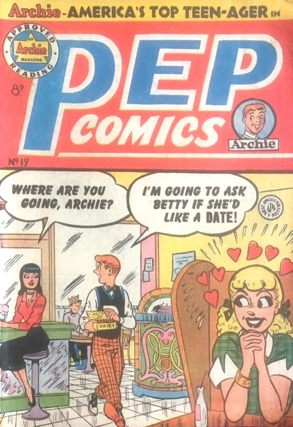 Pep Comics (HJ Edwards, 1951 series) #19 ([October 1952?])