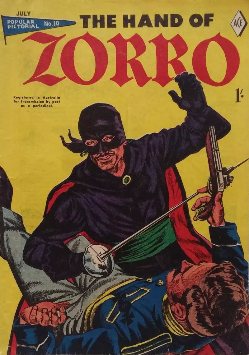 Popular Pictorial (Junior Readers, 1956 series) #10 — The Hand of Zorro (July 1957)