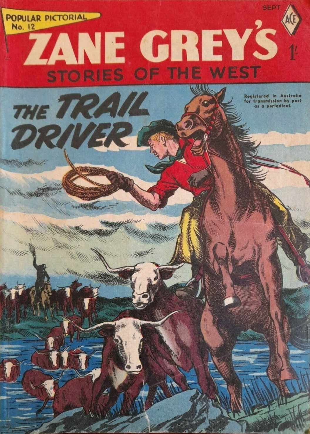 Popular Pictorial (Junior Readers, 1956 series) #12 — Zane Grey's Stories of the West (September 1957)