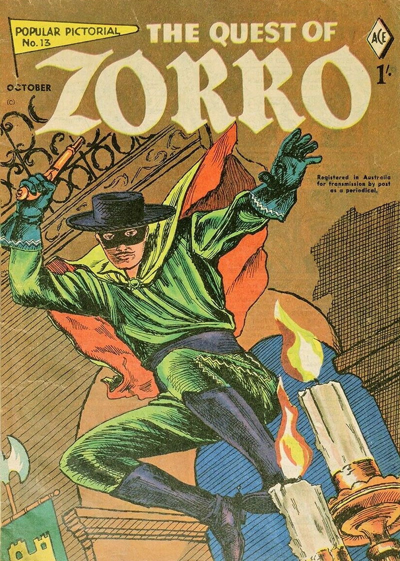 Popular Pictorial (Junior Readers, 1956 series) #13 — The Quest of Zorro (October 1957)