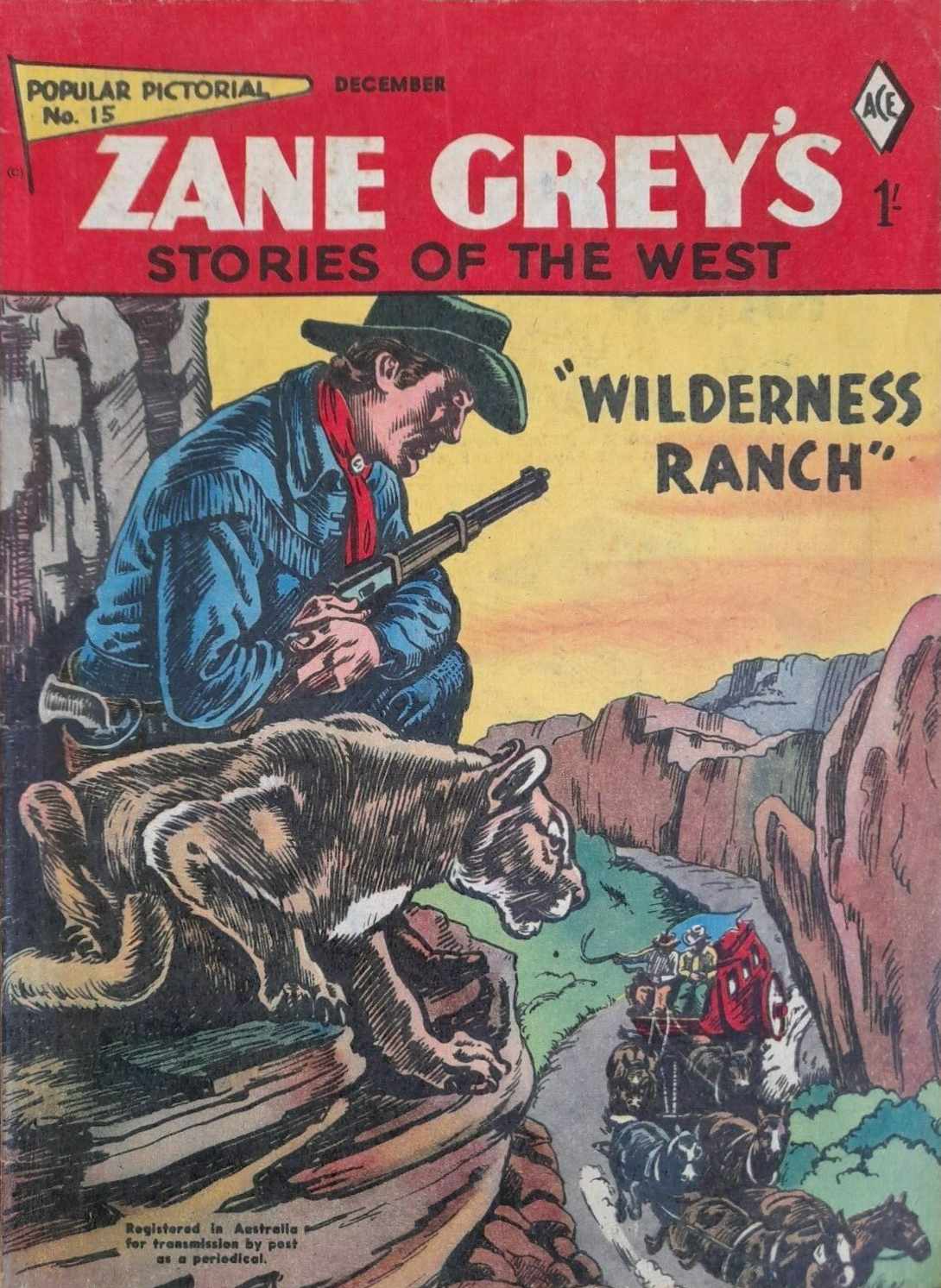Popular Pictorial (Junior Readers, 1956 series) #15 — Zane Grey's Stories of the West (December 1957)