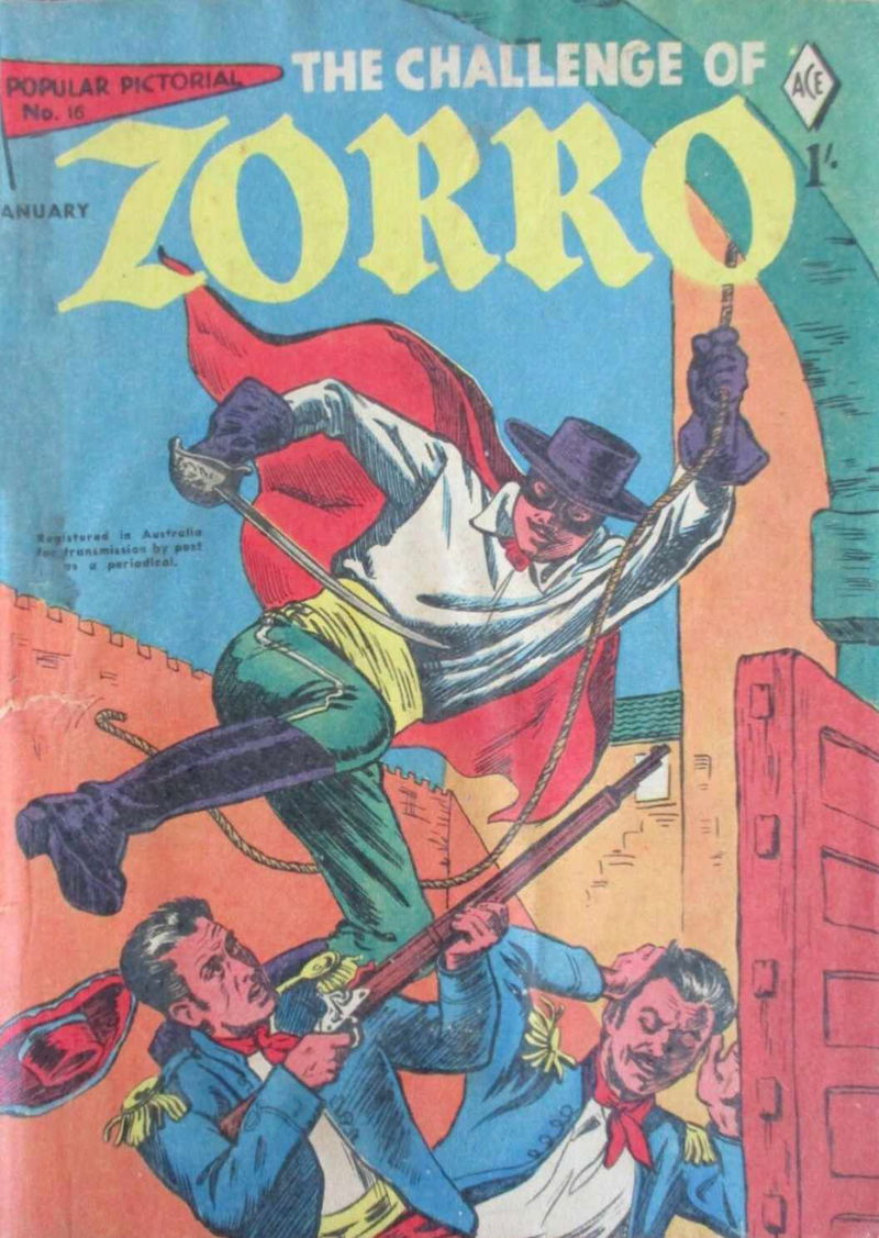 Popular Pictorial (Junior Readers, 1956 series) #16 — The Challenge of Zorro (January 1958)