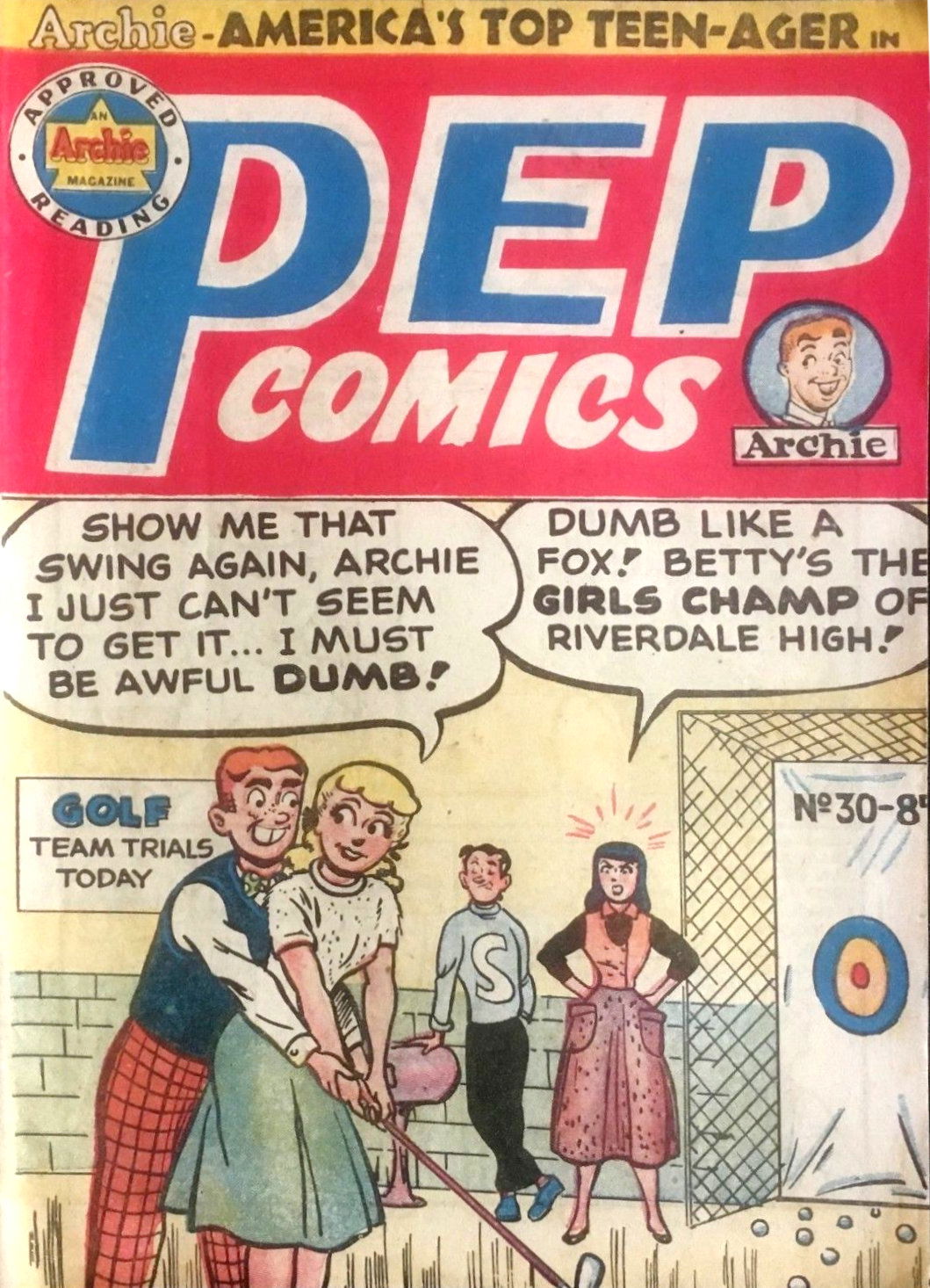 Pep Comics (HJ Edwards, 1951 series) #30 ([September 1953?])