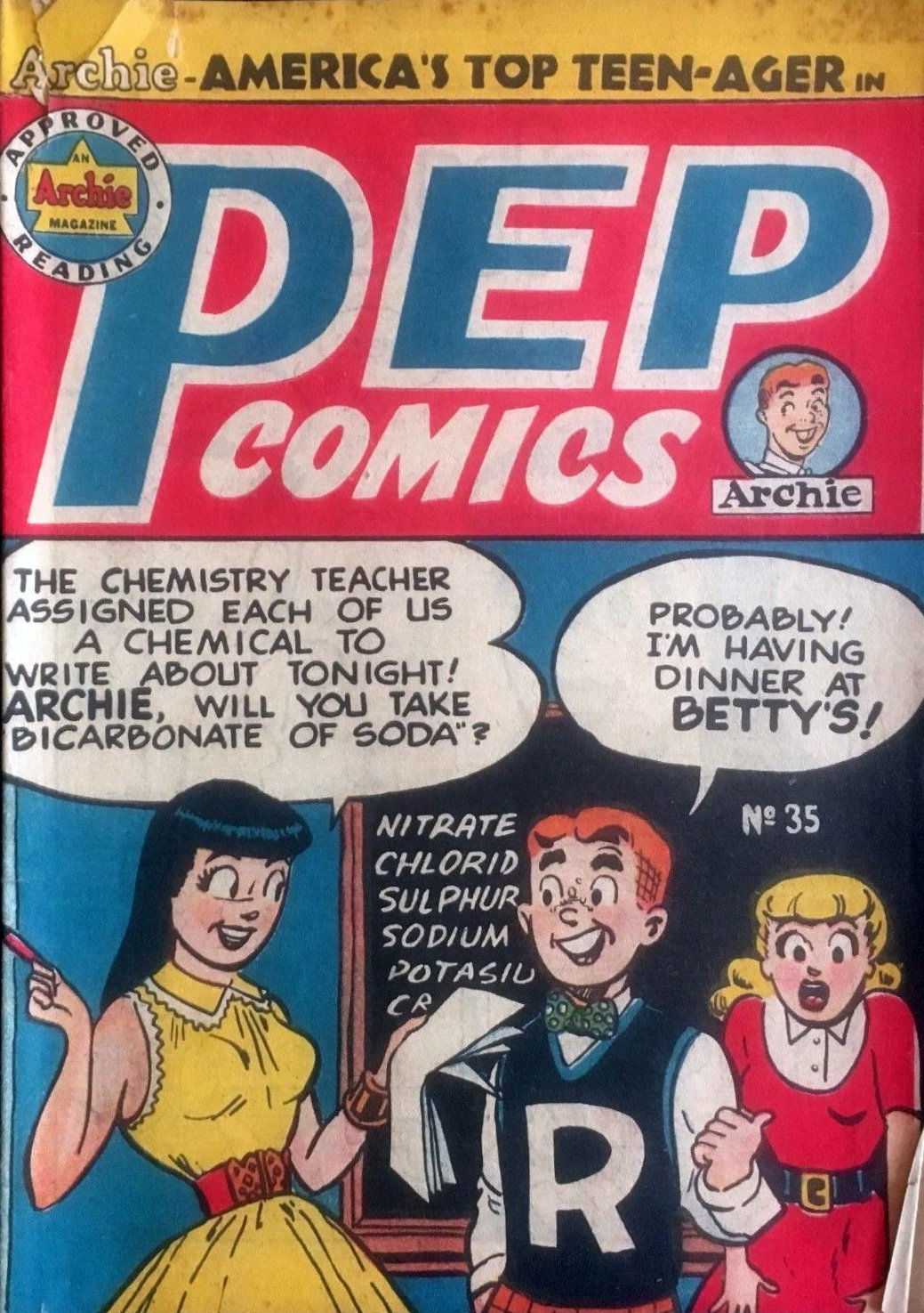Pep Comics (HJ Edwards, 1951 series) #35 ([February 1954?])