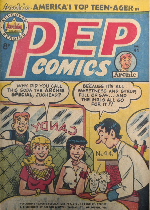 Pep Comics (HJ Edwards, 1951 series) #44 ([November 1954?])