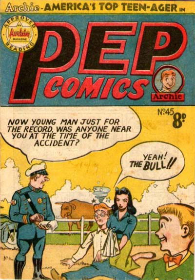 Pep Comics (HJ Edwards, 1951 series) #45 ([December 1954?])