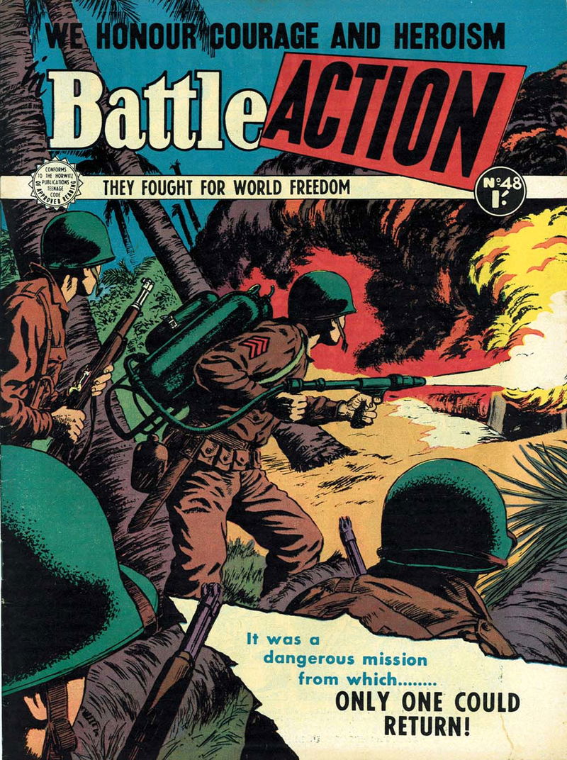 Battle Action (Horwitz, 1954 series) #48 ([July 1958?])