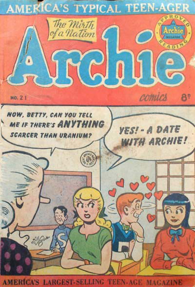 Archie Comics (HJ Edwards, 1950 series) #21 ([1952?])