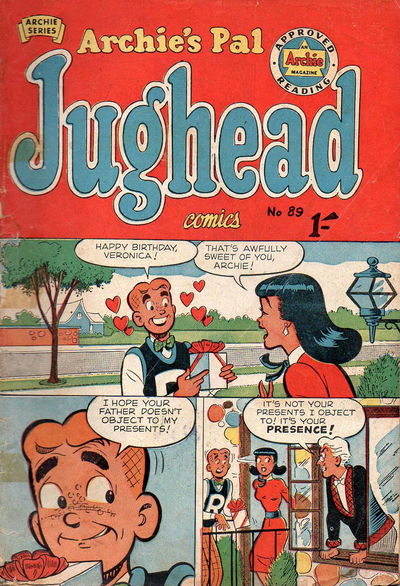 Archie's Pal Jughead Comics (Archie, 1954? series) #89 ([June 1957?])
