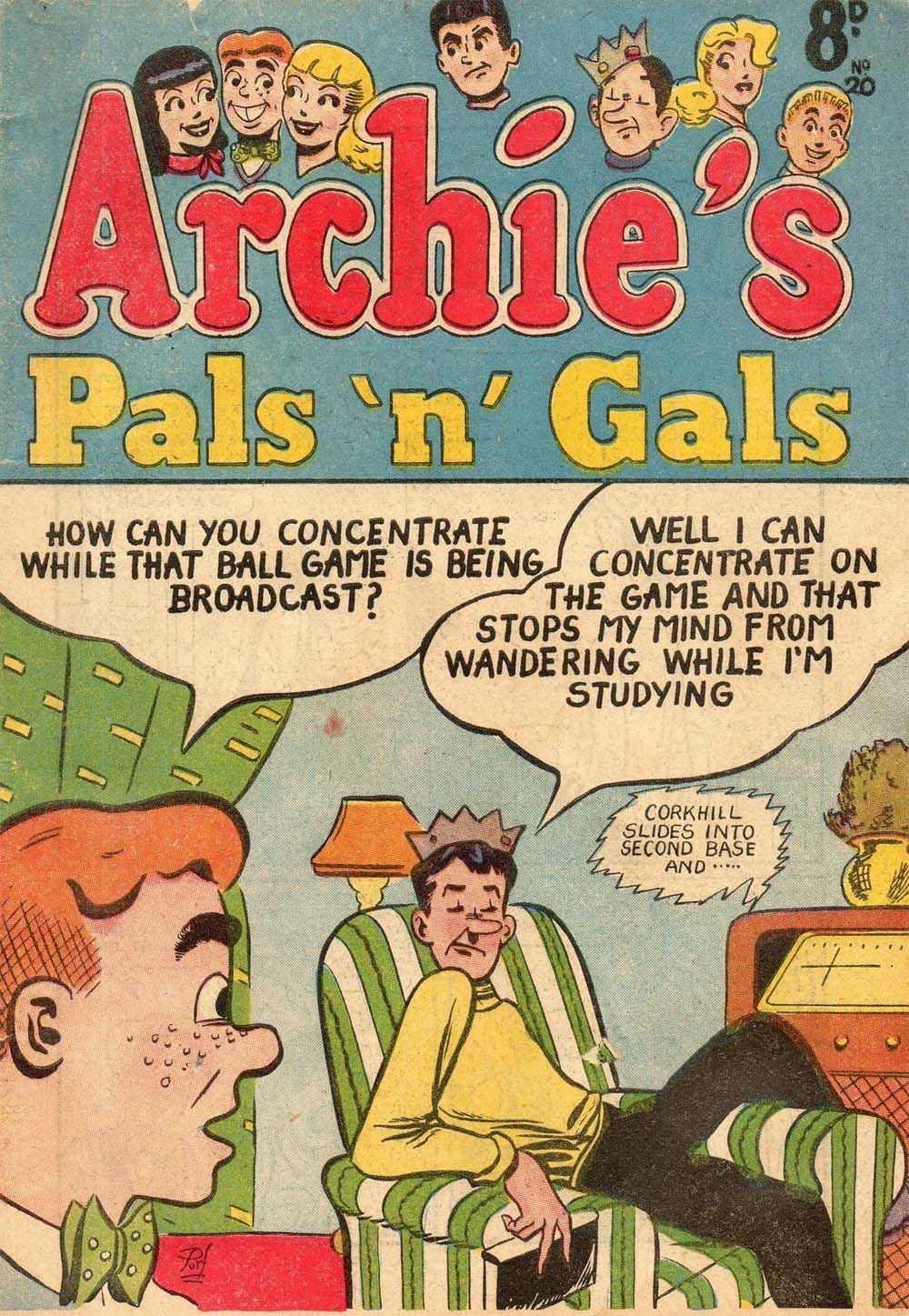 Archie's Pals 'n' Gals (Archie, 1953? series) #20 ([February 1954?])