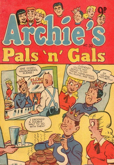 Archie's Pals 'n' Gals (Archie, 1953? series) #30 [December 1954?]