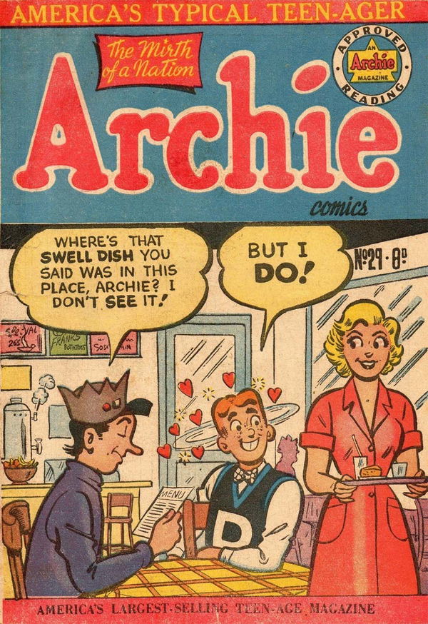 Archie Comics (HJ Edwards, 1950 series) #29 ([1952?])