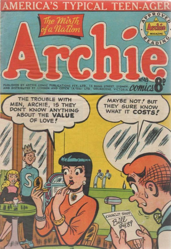 Archie Comics (HJ Edwards, 1950 series) #49 ([July 1954?])