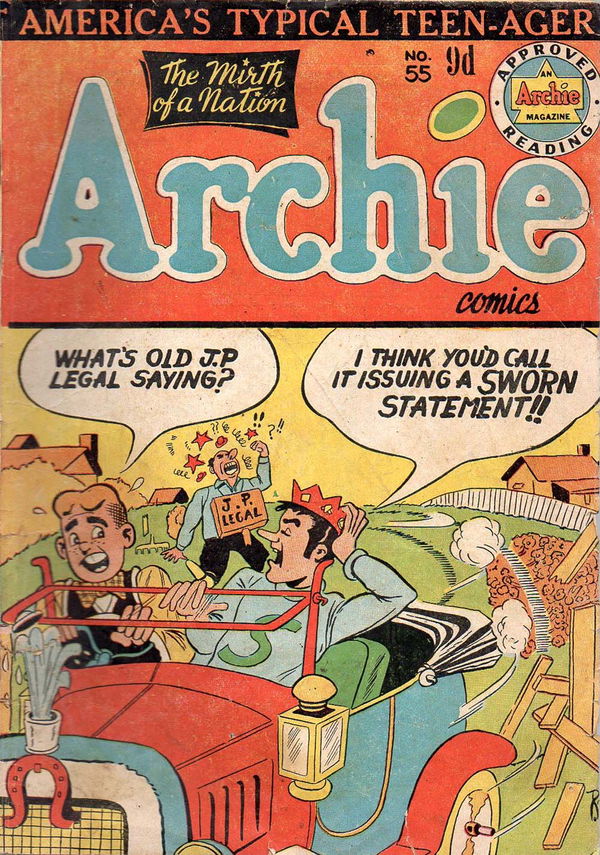 Archie Comics (HJ Edwards, 1950 series) #55 ([January 1955?])