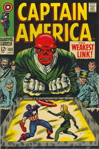 Captain America (Marvel, 1968 series)  #103 (July 1968) — The Weakest Link!