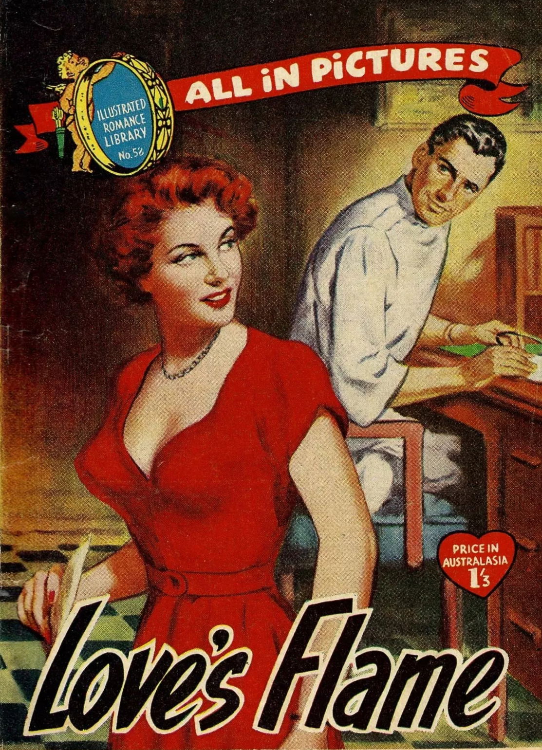 Illustrated Romance Library (Approved, 1957? series) #58 — Love's Flame ([February 1958?])
