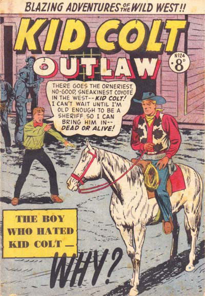 Kid Colt Outlaw (Transport, 1952 series) #24 [January 1954?]