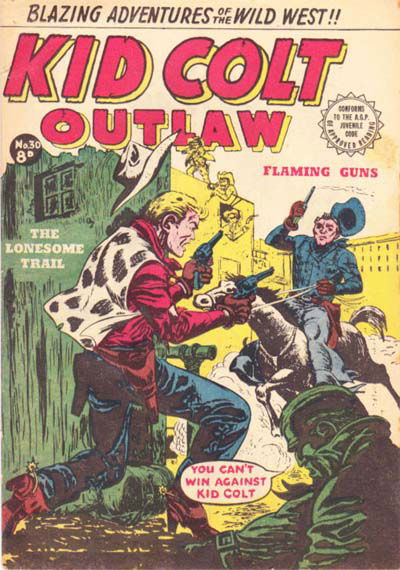 Kid Colt Outlaw (Transport, 1952 series) #30 ([July 1954?])