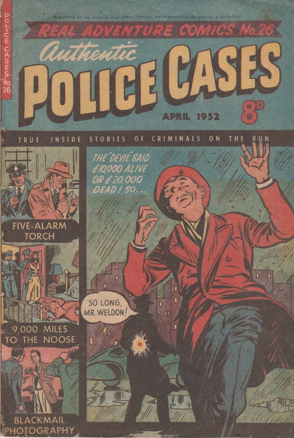 Real Adventure Comics (Illustrated, 1950 series) #26 (April 1952) —Authentic Police Cases