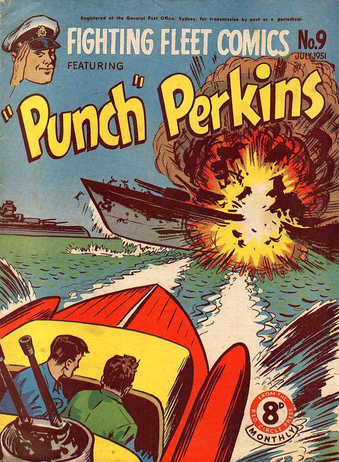 Fighting Fleet Comics (Red Circle, 1951 series) #9 — Featuring "Punch" Perkins (July 1951)