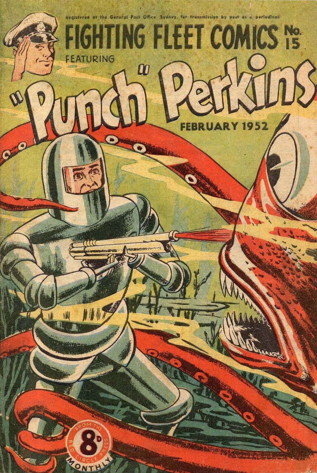 Fighting Fleet Comics (Red Circle, 1951 series) #15 — Featuring "Punch" Perkins (February 1952)