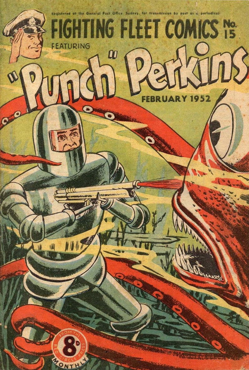 Fighting Fleet Comics (Red Circle, 1951 series) #15 — Featuring "Punch" Perkins (February 1952)