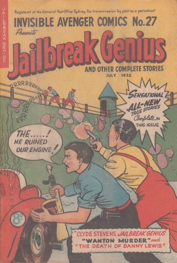 Invisible Avenger Comics (Illustrated, 1951 series) #27 (July 1952) —Jailbreak Genius