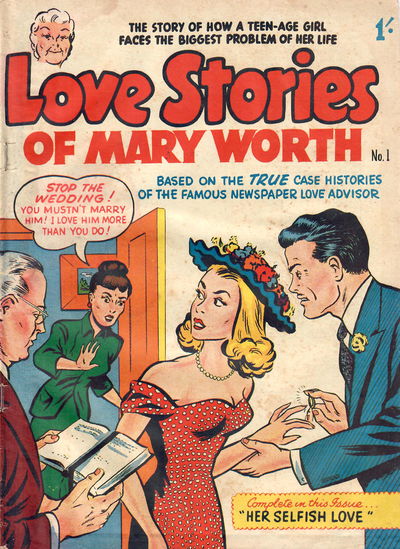 Love Stories of Mary Worth (Barmour, 1952? series) #1 [August 1952?]