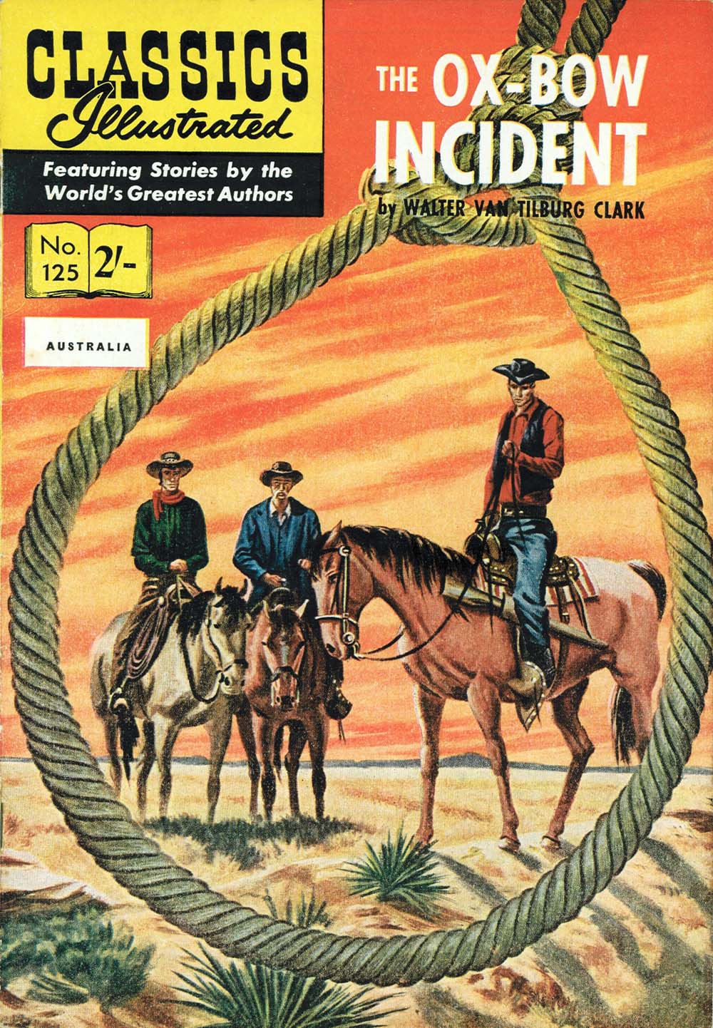 Classics Illustrated (Strato, 1954 series) #125 [HRN 125] (January 1962) — The Ox-Bow Incident ([January 1962?])