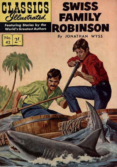 Classics Illustrated (Strato, 1954 series) #42 [HRN 126] (February 1962) — Swiss Family Robinson [February 1962?]