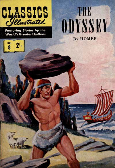 Classics Illustrated (Strato, 1954 series) #8 [HRN 129] (May 1962) — The Odyssey [May 1962?]