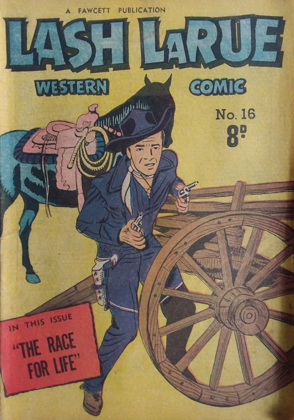 Lash LaRue Western Comic (Cleland, 1951 series) #16 ([September 1952?])