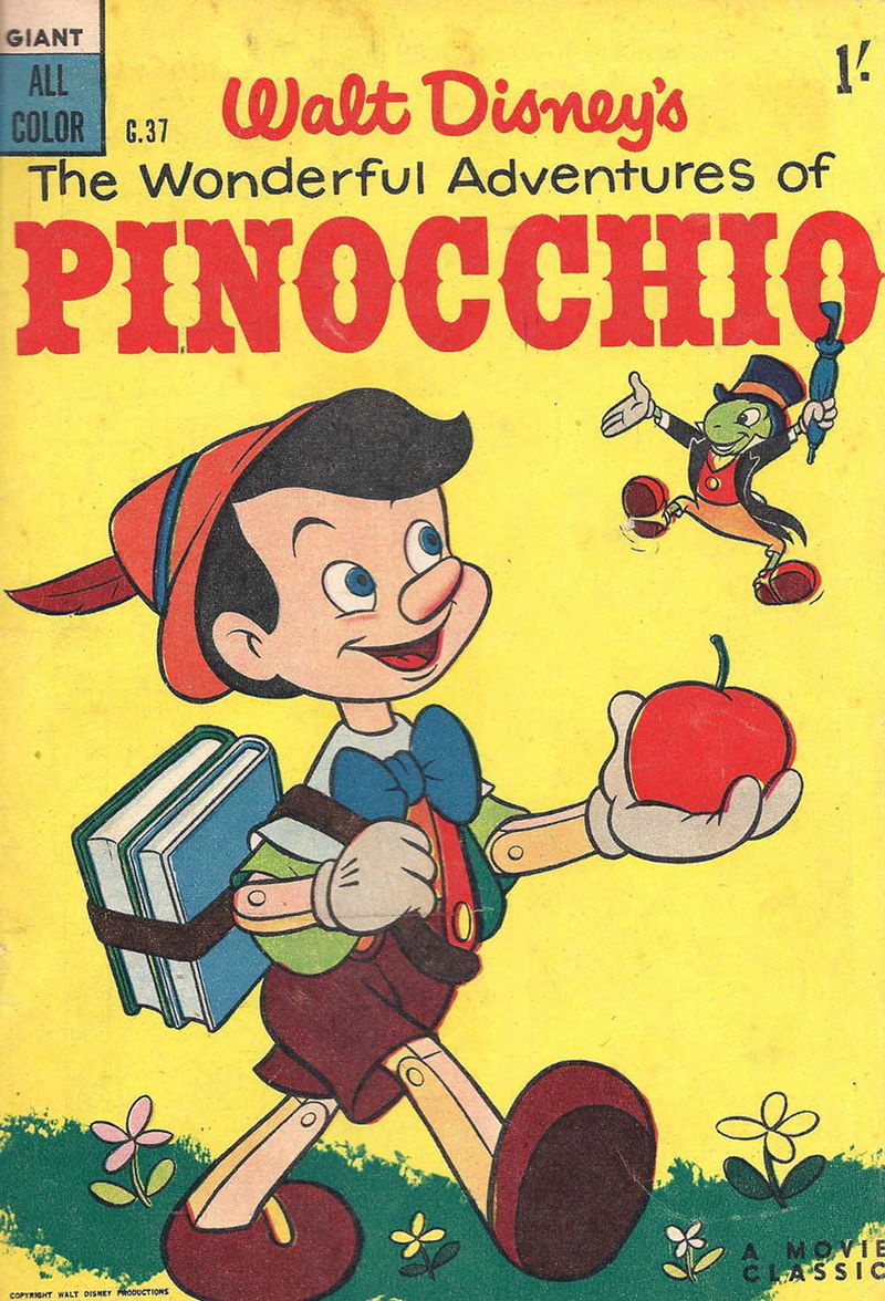 Walt Disney's Giant Comics [G Series] (WG Publications, 1951 series) #G.37 — Walt Disney's the Wonderful Adventures of Pinocchio (August 1955)
