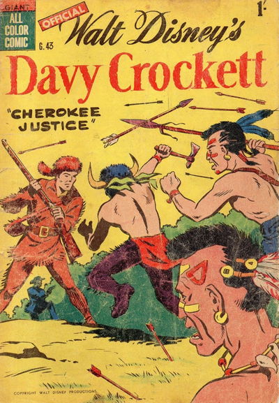 Walt Disney's Giant Comics [G Series] (WG Publications, 1951 series) #G.43 — Official Walt Disney's Davy Crockett [December 1955]